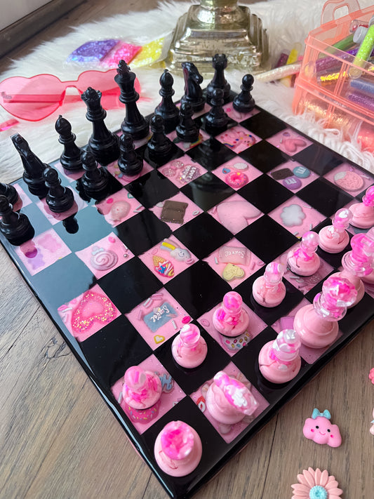 Black & Pink  Chessboard
