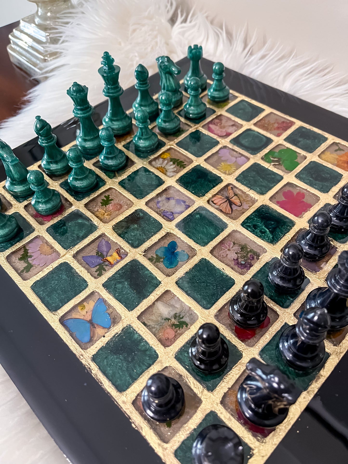 Black & Green Chessboard