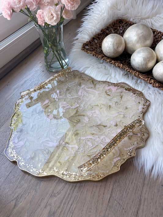 Pink & Gold Tray