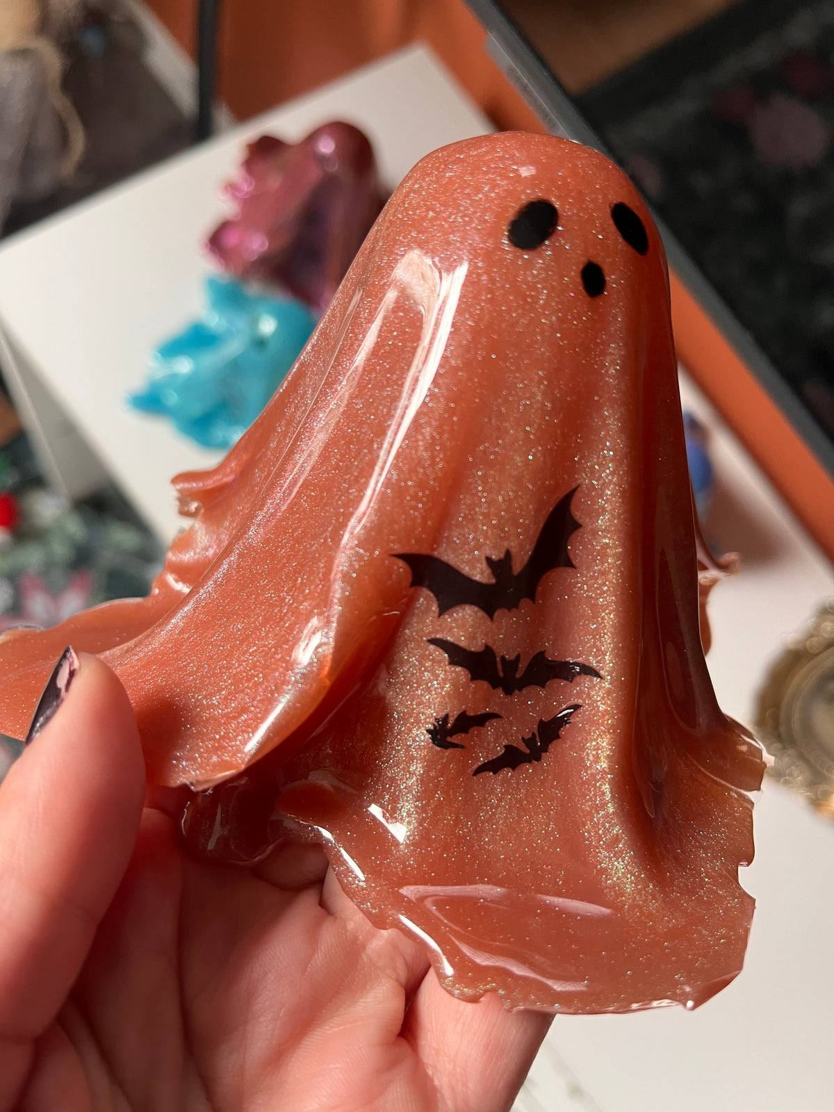 Burnt Orange Bat Ghost