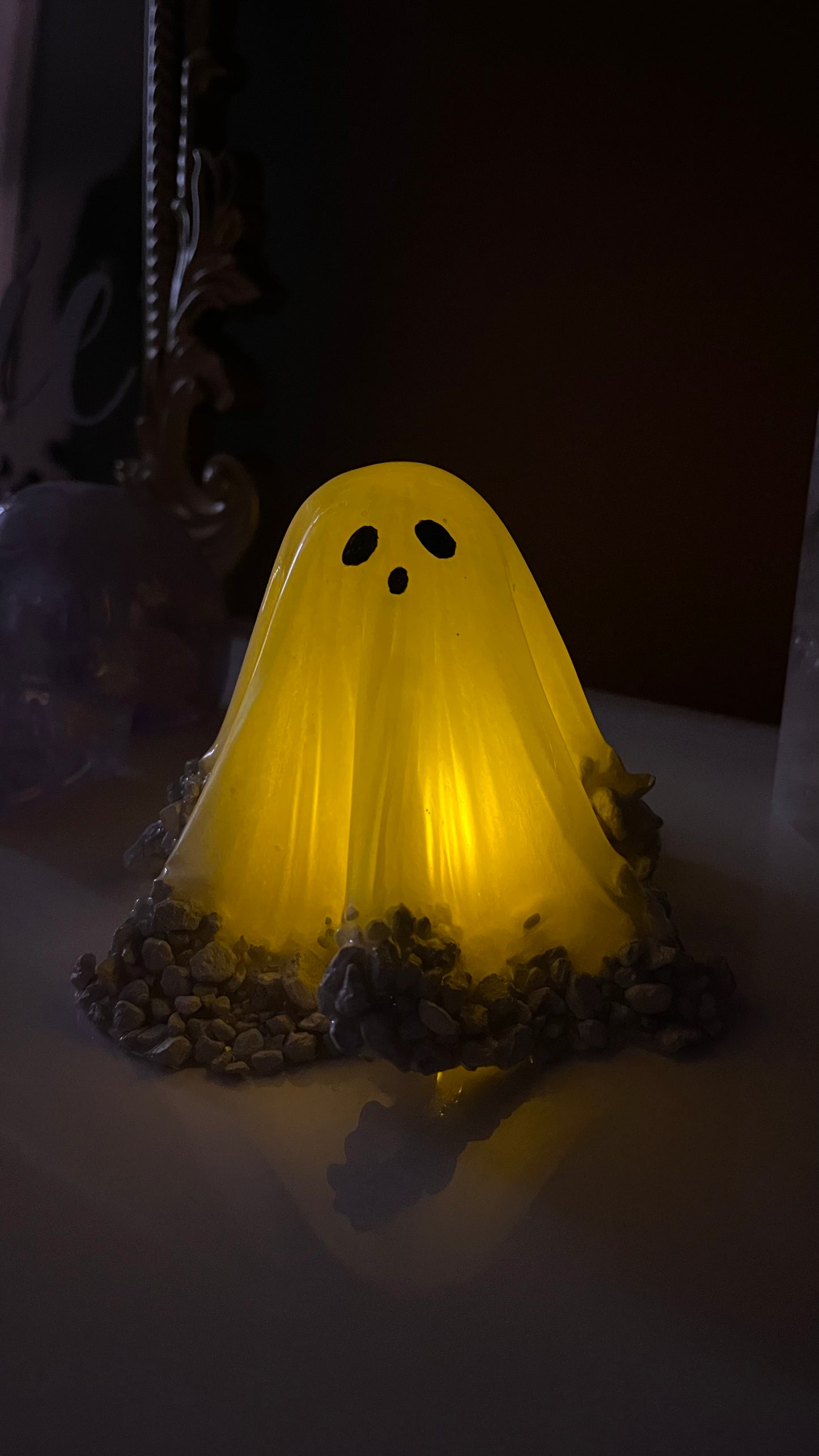Purple Iridescent Resin Ghost
