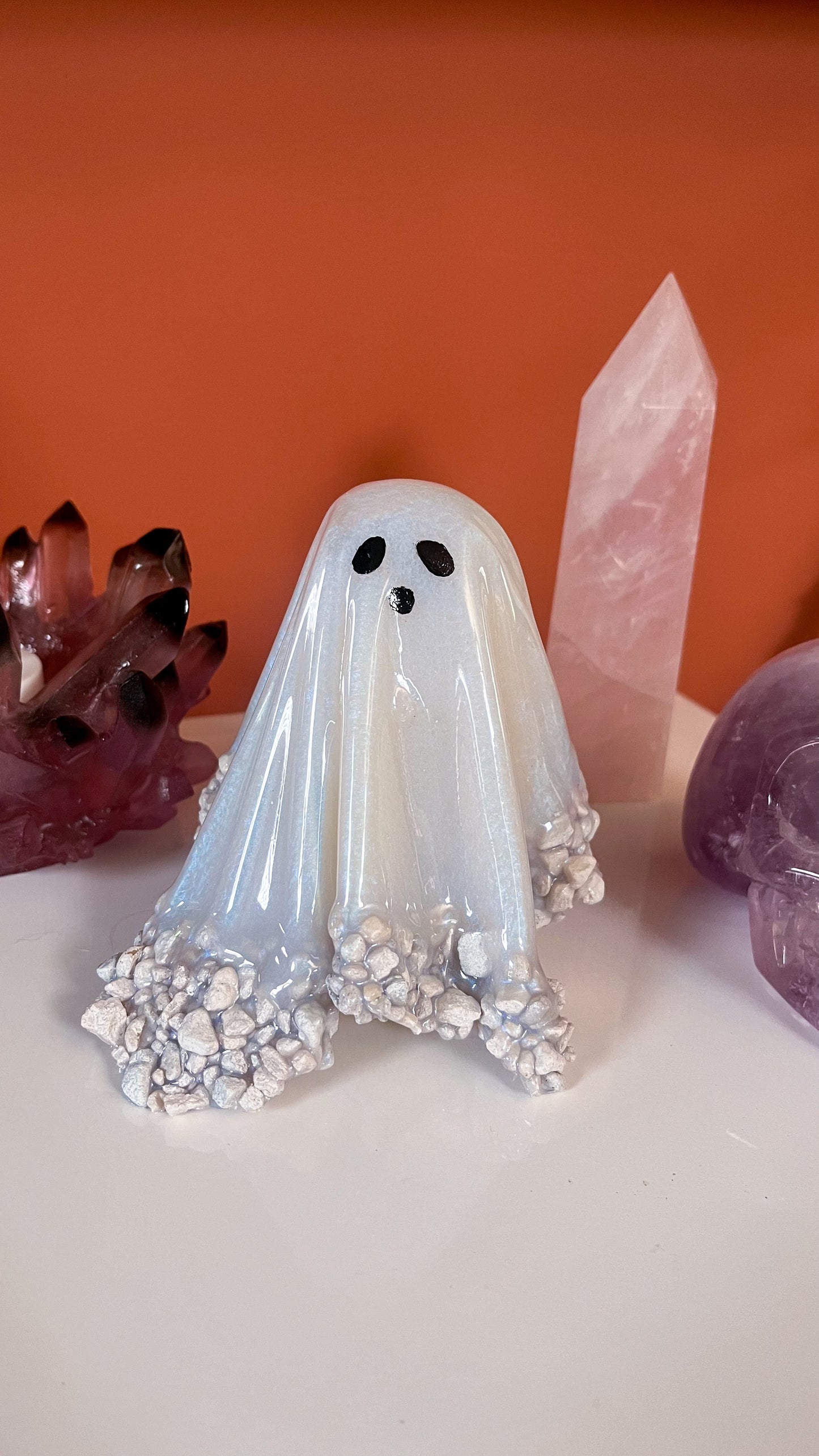 Blue Iridescent Resin Ghost