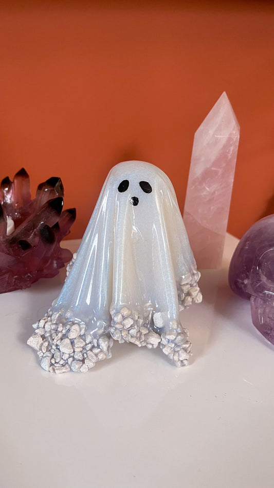 Blue Iridescent Resin Ghost