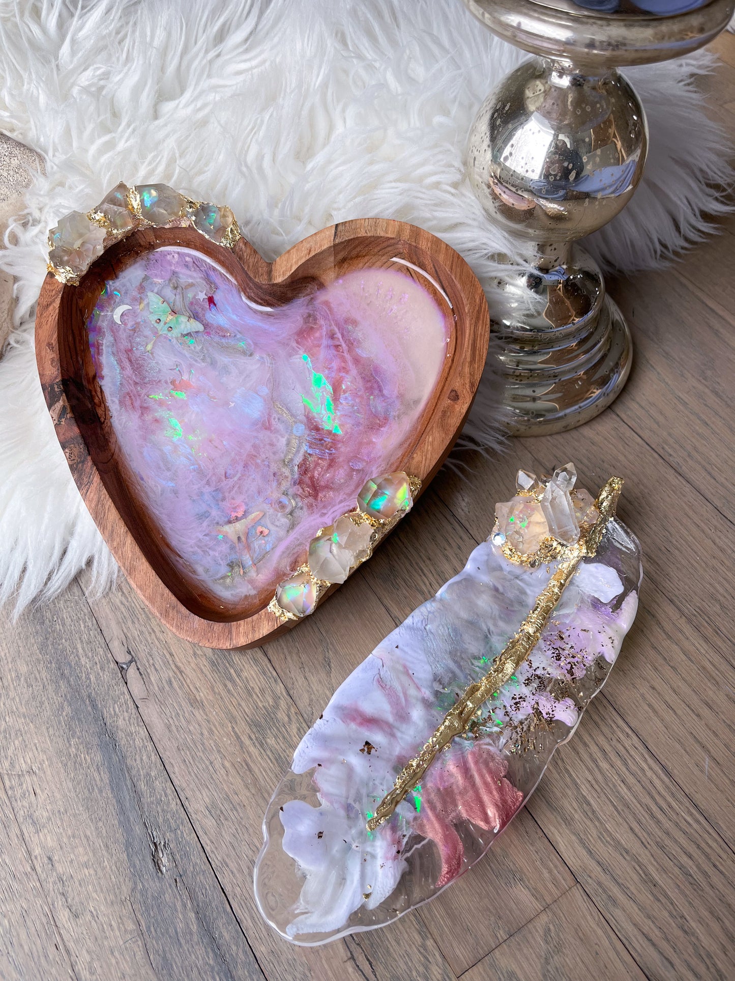 Iridescent Feather Dish