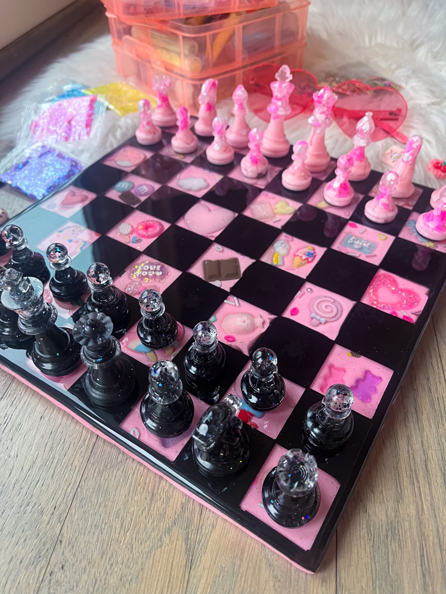 Black & Pink Chessboard