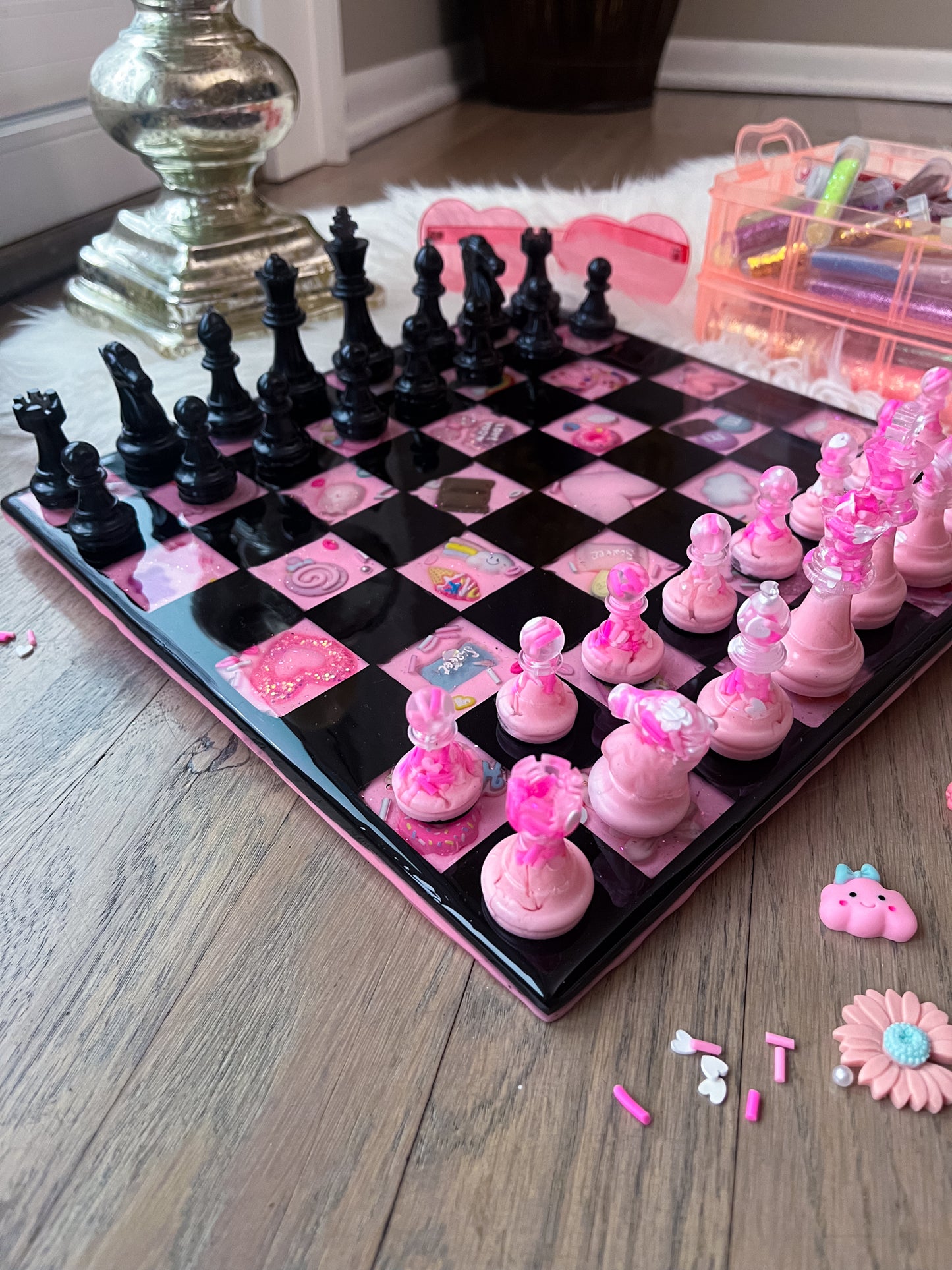 Black & Pink Chessboard