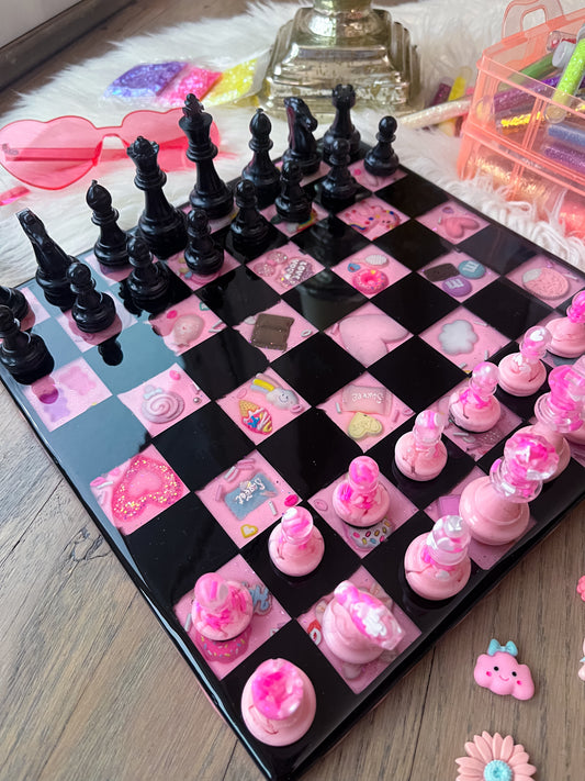 Black & Pink Chessboard