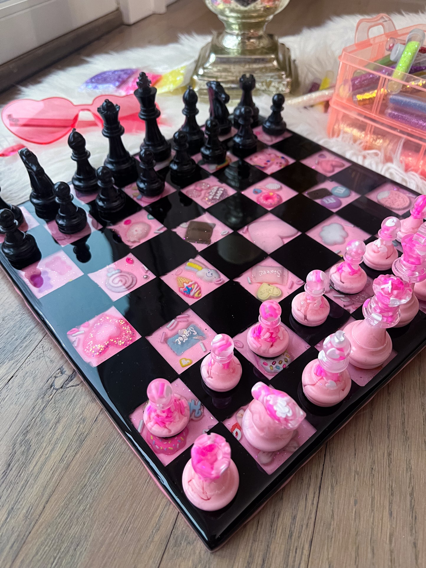 Black & Pink Chessboard