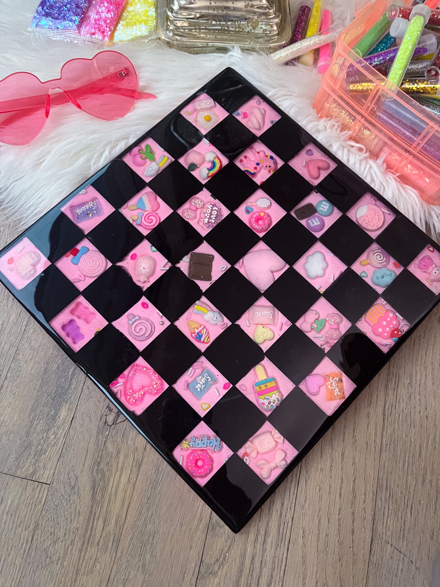 Black & Pink Chessboard