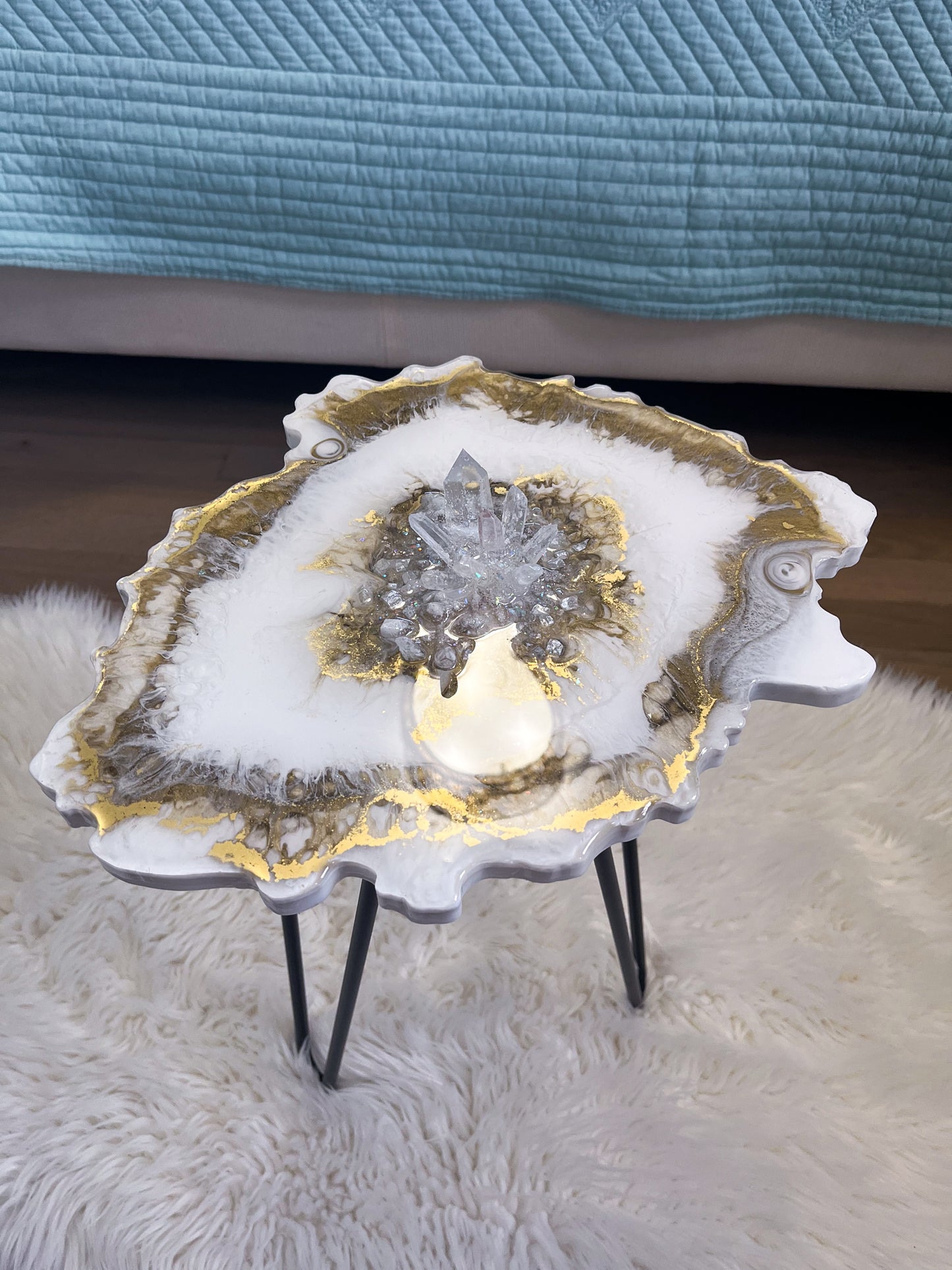 White & Gold Table