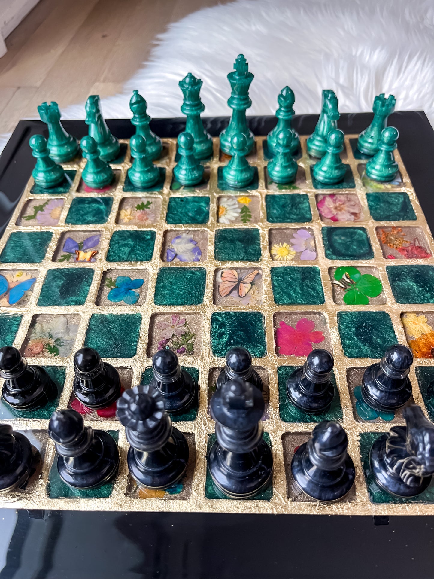 Black & Green  Chessboard