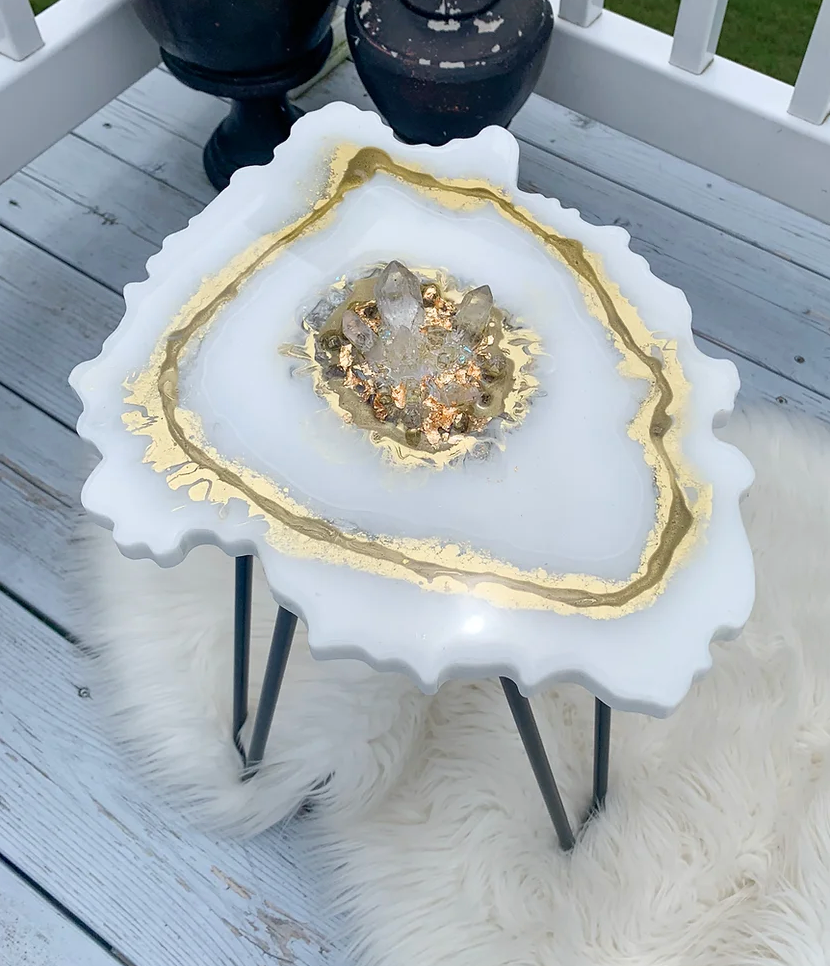 White & Gold Table